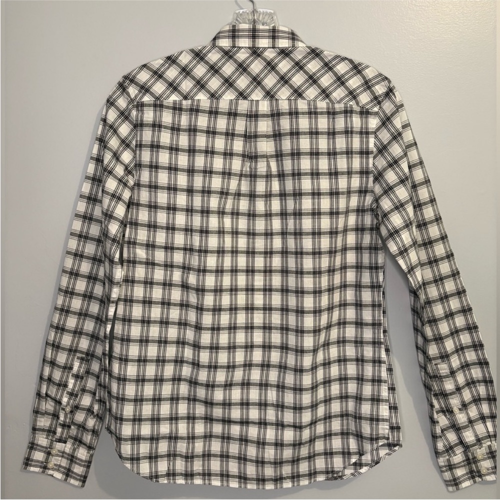 UNTUCKit Women Marina NWT 8 Black White Black Long Sleeve Button Down Shirt Top - Picture 8 of 10